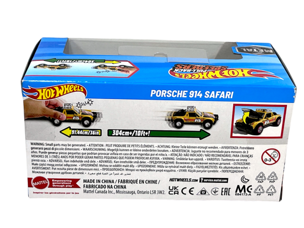 Hot Wheels Pull-Back Speeders 1:43 Porsche 914 Safari - Image 2