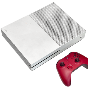 Xbox One S Console (White) + Red Controller