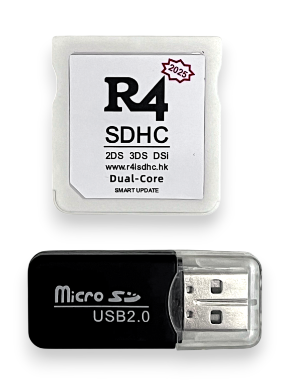 R4 SDHC Dual-Core (DS/3DS/DSi) White Edition + Pen Drive