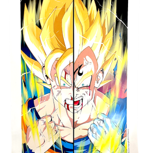 Dragon Ball Z Super Saiyan Poster (Split Art)