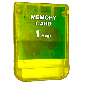 PS1 Memory Card 1MB - Yellow