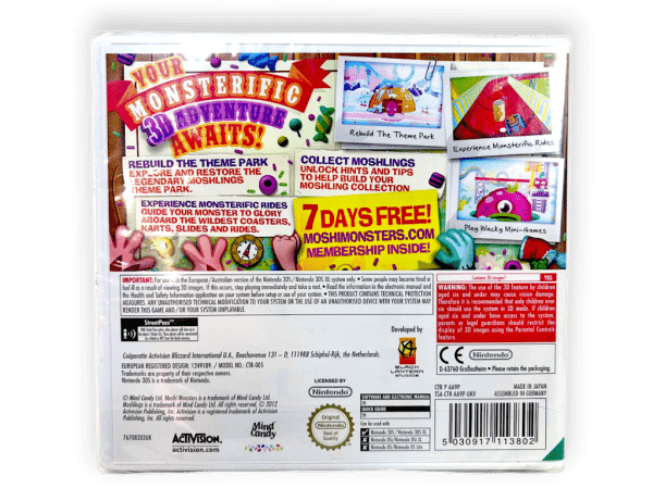 Moshi Monsters: Moshlings Theme Park (3DS) *NEW SEALED* - Image 2