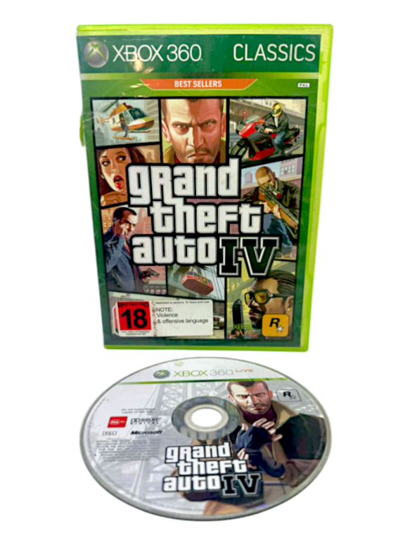 Grand Theft Auto IV (Xbox 360) Scratched