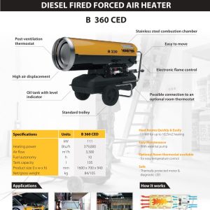 B360 - Master 111kW Diesel Forced Air Heater (END OF LINE)