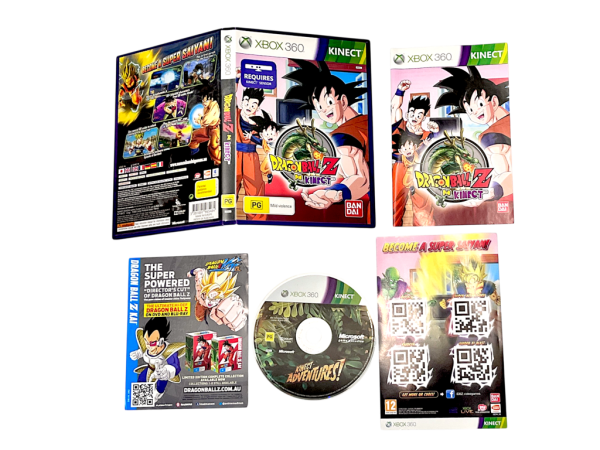Kinect Adventures (Xbox 360) w/ Mint Dragon Ball Z Kinect Case