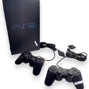 PS2 PHAT Console Black + 2 x controllers (faulty)