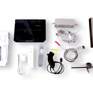Nintendo Wii Console Bundle (Black) + Accessories