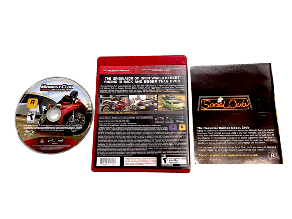 Midnight Club Los Angeles (PS3 RED CASE) *MINT COMPLETE* - Image 2