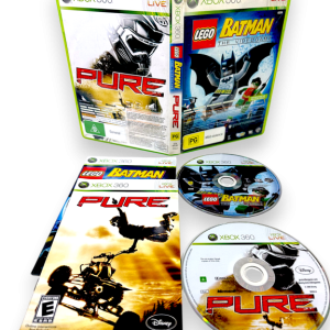 Pure / LEGO Batman: The Videogame (Xbox 360) DOUBLE PACK *COMPLETE*