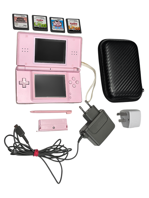 Nintendo DS Lite Console + Genuine Charger / Case / Games