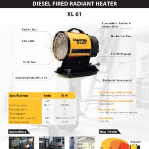 XL61 - Master 17kW Infrared Radiant Heater