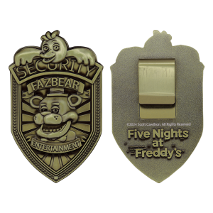Five Nights at Freddys Replica Security Badge – Antique Brass Edition