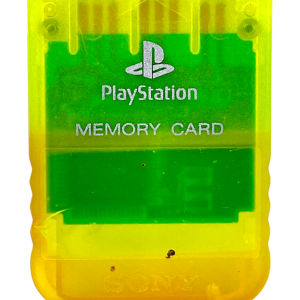 SONY PlayStation PS1 Memory Card TRANSLUCENT YELLOW