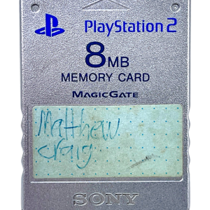 Genuine SONY PS2 Memory Card SILVER PlayStation 2