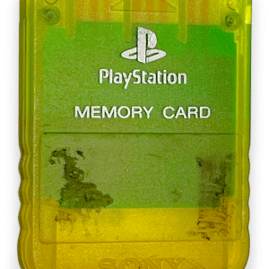 Genuine SONY PS1 Memory Card (PS1) Transparent Yellow
