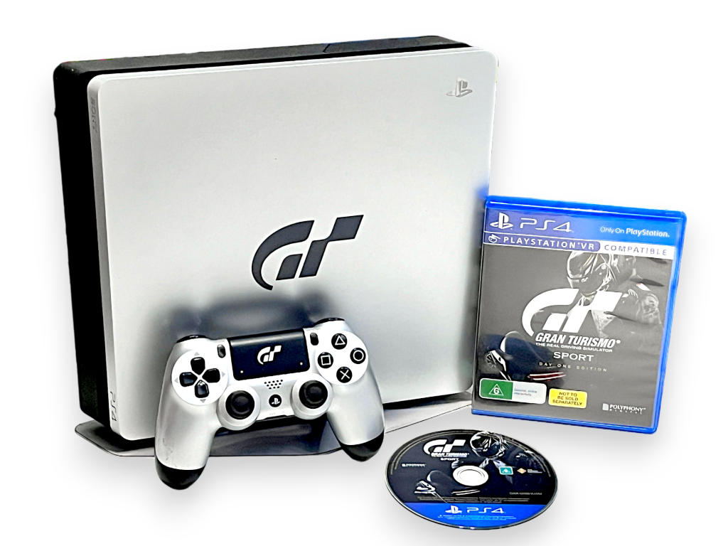 SONY PS4 Gran Turismo Console *COMPLETE w/ STAND / GAME*