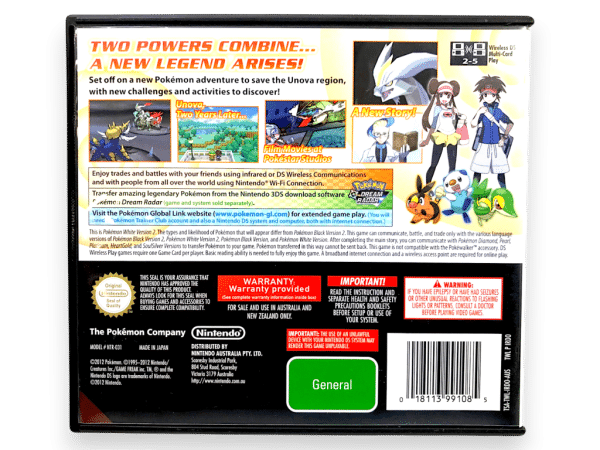 POKEMON White Version 2 (DS) *MINT COMPLETE* - Image 4
