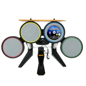 PS2/PS3 Rock Band Drum Kit + Pedal + Sticks + Game!