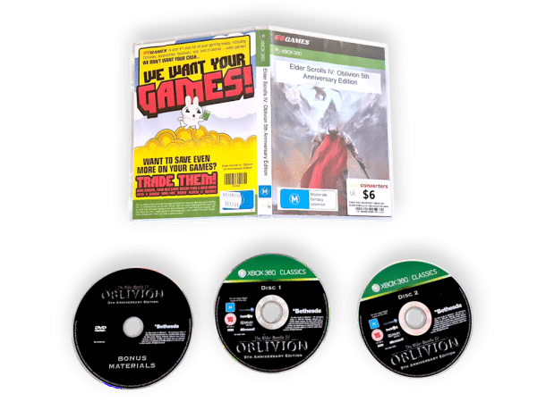 The Elder Scrolls IV: Oblivion 5th Anniversary Edition (Xbox 360) THREE DISCS!