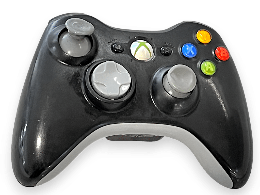Xbox 360 Wireless Controller (V1 Black/GREY) *STICKY ANALOG* - Image 2