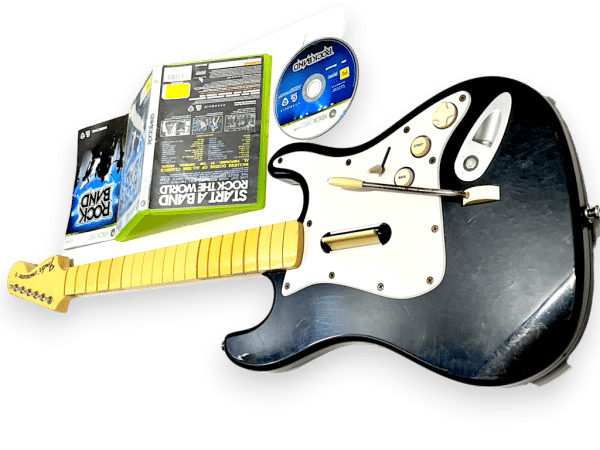 Genuine Rock Band Wireless Xbox 360 Guitar + Game BUNDLE - Image 2