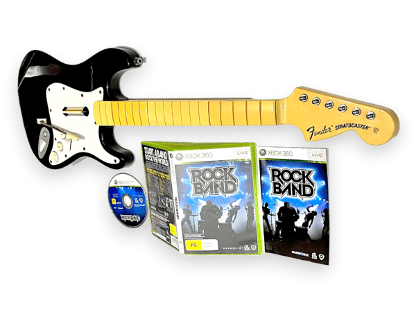 Genuine Rock Band Wireless Xbox 360 Guitar + Game BUNDLE - Image 3