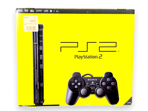 PS2 Slim Console Bundle (Boxed) w/ Controller & Cables - Image 2