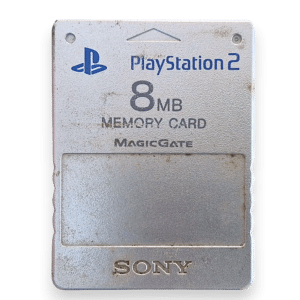 Genuine SONY PS2 Memory Card SILVER PlayStation 2