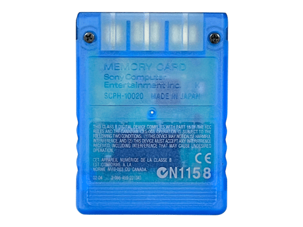 Genuine Sony PS2 8MB Memory Card (Translucent Blue) *EXCELLENT CONDITION* - Image 2