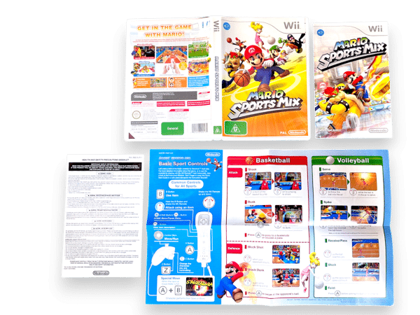 Mario Sports Mix (Wii) Case + Paperwork, NO DISC - Image 2