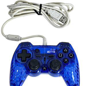 HORI Wired Controller for PS2 and PS3 (Transparent Blue)