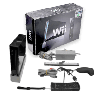 Wii console black with box