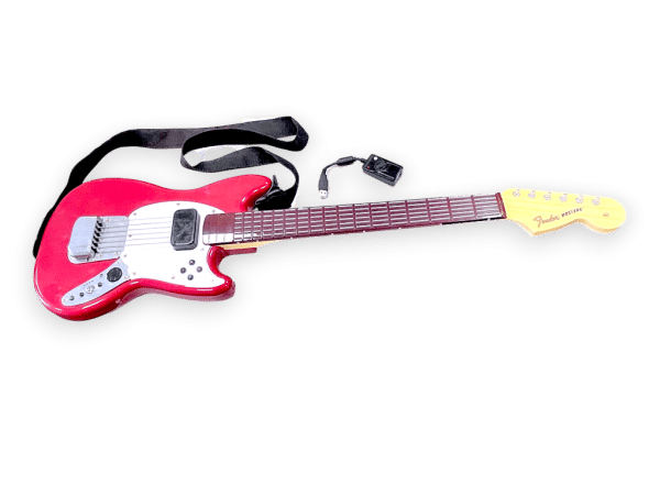 Rock Band 3 Wireless Fender Mustang PRO-Guitar Controller + Dongle + Game (PS3) - Image 3