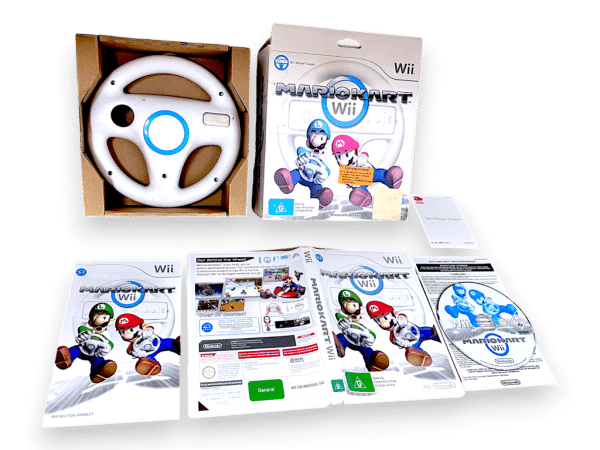 MARIO KART (MarioKart Wii)  *BOXED WHEEL + GAME BUNDLE* - Image 2