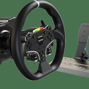 MOZA R5 BASE + ES WHEEL + SR-P LITE PEDAL + 15 DEG DESKTOP MOUNTING