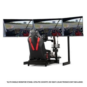 NEXT LEVEL RACING ELITE FREE STANDING TRIPLE MONITOR ADD-ON - BLACK EDITION