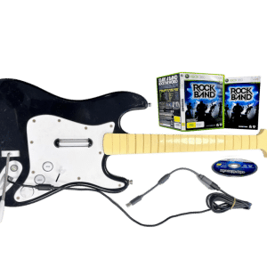 Genuine Rock Band Xbox 360 Guitar + Game BUNDLE