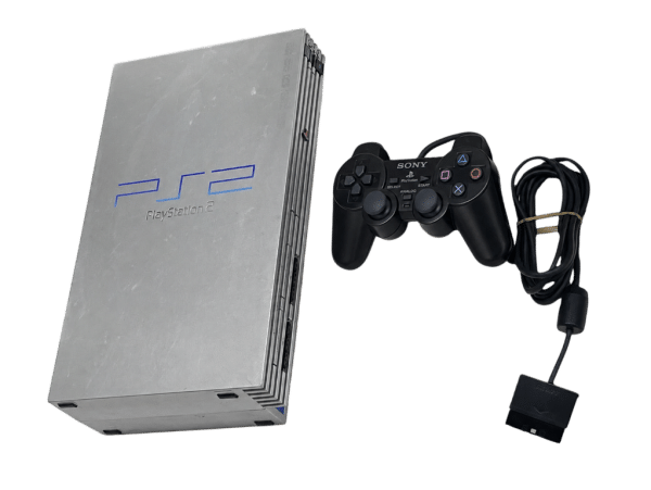 RARE SILVER PS2 CONSOLE Phat Fat PS2 + Genuine SONY Controller - Image 3