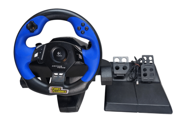 Logitech Driving Force Racing Wheel (PS2/PC) *BOXED* - Image 2