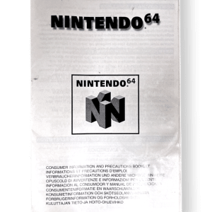 Nintendo 64 Consumer Information & Precautions Booklet - Copy 1 (N64)