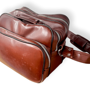 Vintage Brown Padded Camera Shoulder Bag (LARGE)