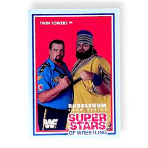 The TWIN TOWERS 1989 WWF Superstars of Wrestling Card