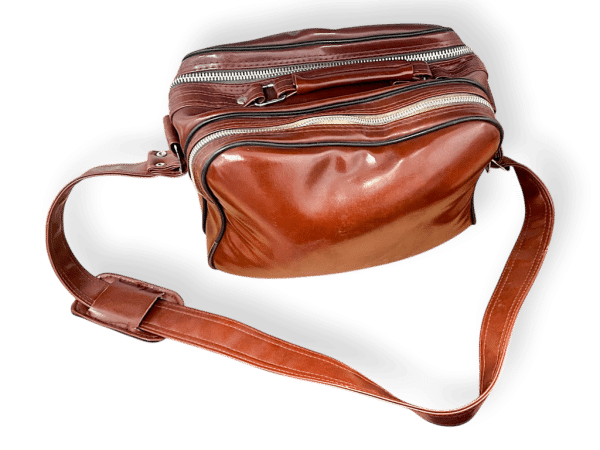 Vintage Brown Padded Camera Shoulder Bag (LARGE) - Image 2