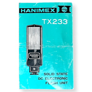 Hanimex TX233 Solid State Electronic Flash Manual Guide Book