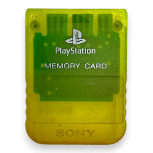 Genuine SONY PlayStation Memory Card (PS1) TRANSLUCENT YELLOW