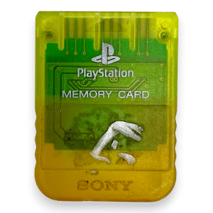 Genuine SONY PlayStation Memory Card (PS1) TRANSLUCENT YELLOW