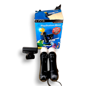 PlayStation Move Bundle -TWO MOVE CONTROLLERS + Eye Camera with Box