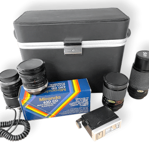 Camera Lens + Flash Bundle + Hard Case (Miranda 630CD Multiple Lenses)