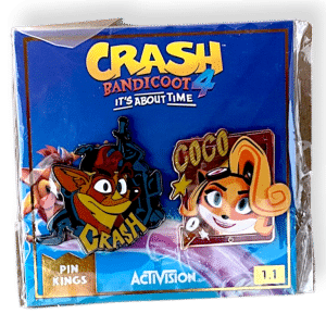 Crash Bandicoot 4 Pin Kings Collector Pin Set (SEALED)
