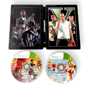 Grand Theft Auto V Steelbook Edition (Xbox 360) - TWO DISCS